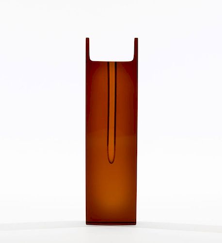 Tall Amber Vase by Frantisek Vizner