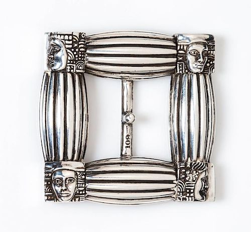 A Sterling Silver "Women of the World" Belt Buckle, Barry Kieselstein-Cord, Circa 1992, 63.90 dwts.