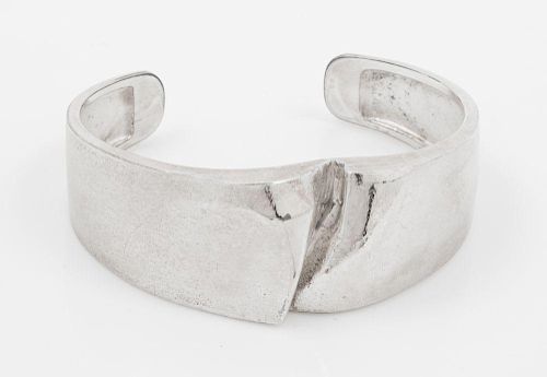A Sterling Silver "Darina's" Cuff Bracelet, Bj-rn Weckstr-m for Lapponia, Circa 1972, 24.20 dwts.