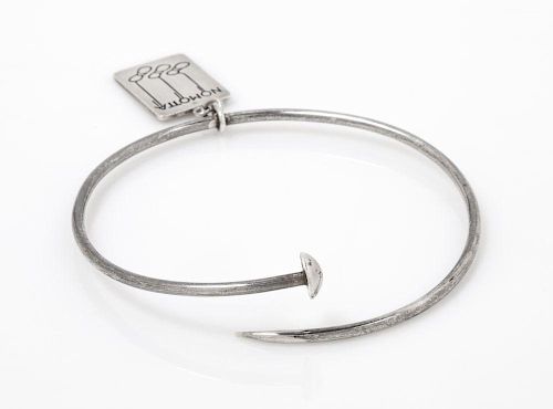 A Sterling Silver Knitting Needle Bangle Charm Bracelet, Nomotta, 12.30 dwts.