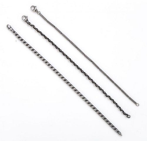 A Collection of Sterling Silver Link Bracelets, David Yurman, 27.90 dwts.