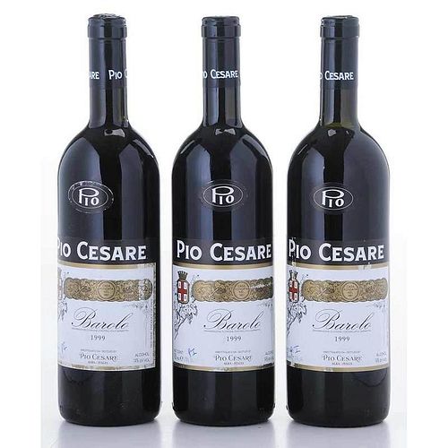 Three Bottles of 1999 Pio Cesare Barolo