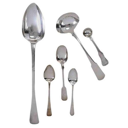 Twenty-One English Silver Spoons