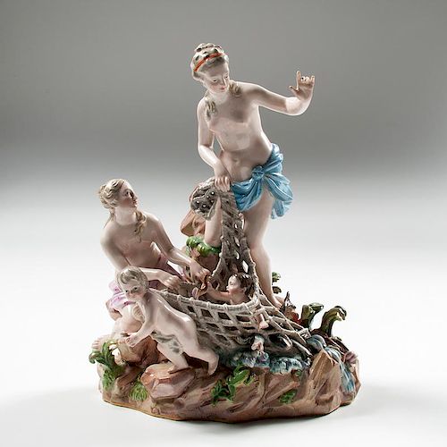Meissen "The Catch of the Tritons" Figural Group