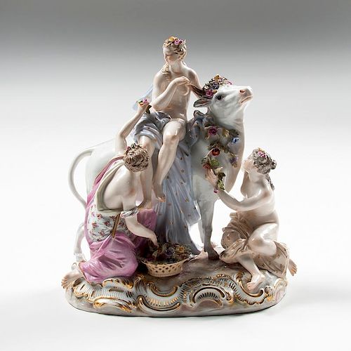 Meissen "Europa and the Bull" Figural Group