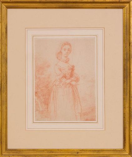 French School: Portrait of a Woman Standing
