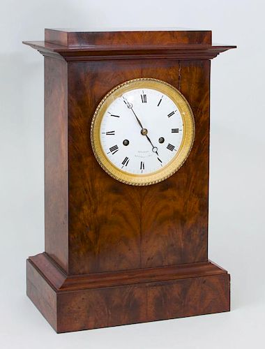 Charles X Style Mahogany Mantle Clock