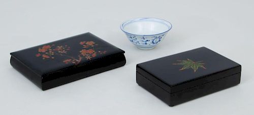 Two Japanese Lacquer Boxes and Covers, Modern