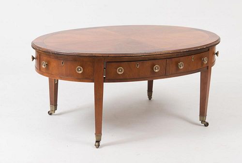 George III Style Mahogany Oval Low Table