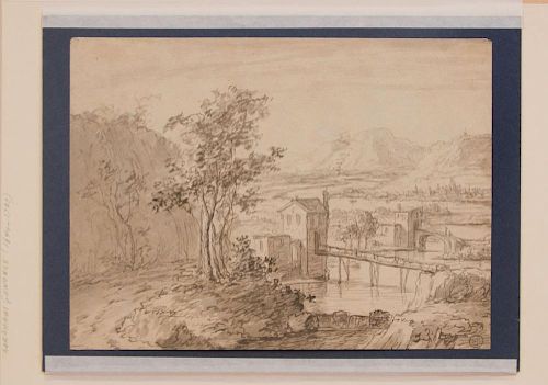 Attributed to Abraham Genoels (1640-1723): Landscape with Bridges