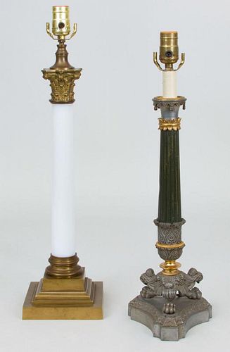 Two Columnar-Form Table Lamps
