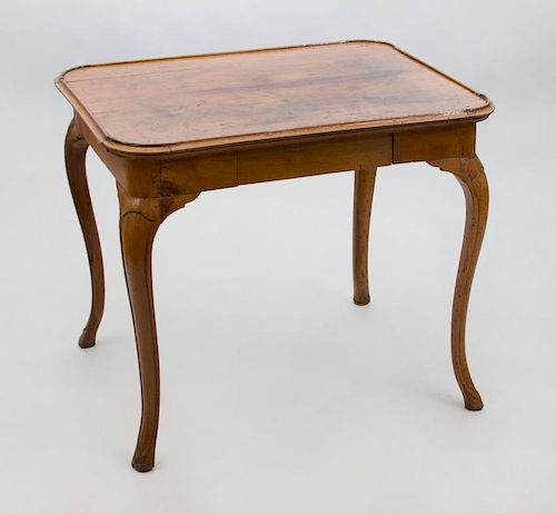 Italian Rococo Provincial Walnut Single-Drawer Table