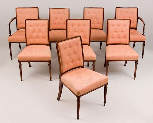 Set of Eight Regency Style Mahogany Dining Chairs