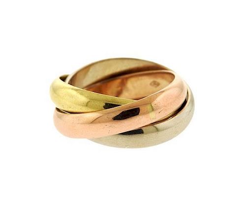 Cartier Trinity 18K Tri Color Gold Ring