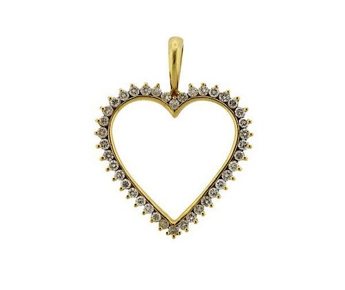 Jose Hess 18k Gold Diamond Heart Pendant