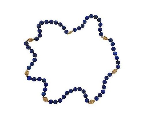 14K Blue Stone Necklace