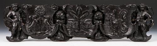 16th/17th C. Italian Carved Oak Figural Panel