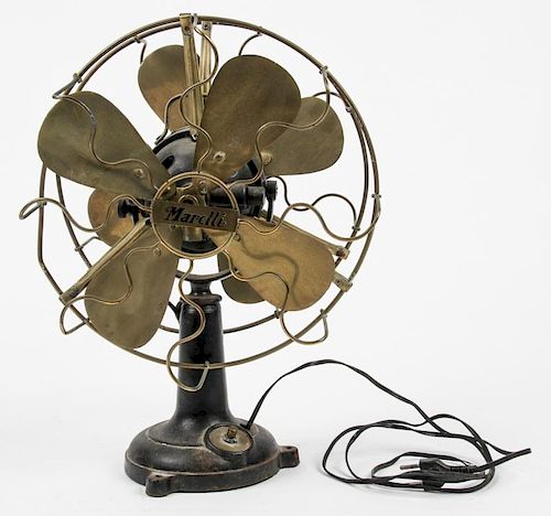 Old Marelli Double Sided Fan sold at auction on 24th September | Bidsquare