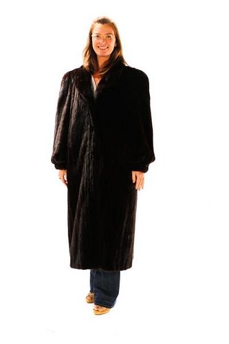 Ladies 1970s YSL Full Length Mink Coat