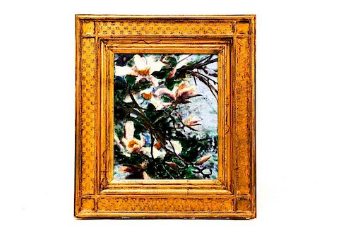 Steven Stelz, "Magnolias", Painting in Glass