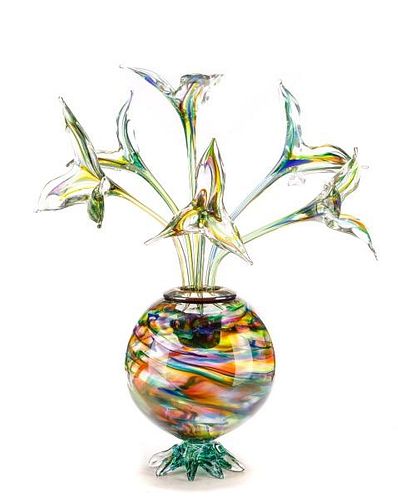 David Goldhagen Glass "Grand Bouquet" Sculpture