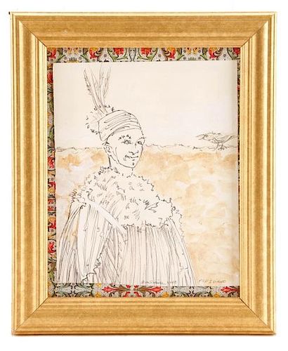 Ben Smith, "Papigano", Signed Mixed Media on Paper