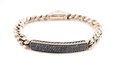 David Yurman Sapphire & Sterling Bracelet