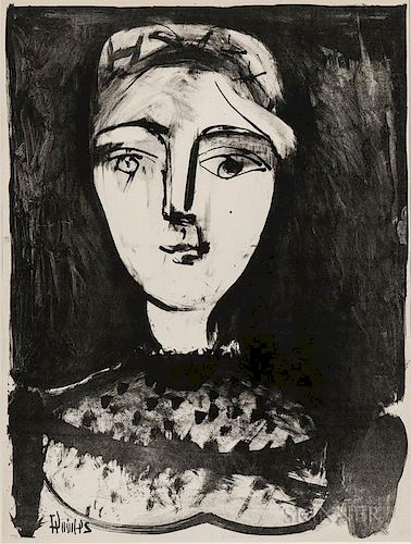 Pablo Picasso (Spanish, 1881-1973)      Tête de jeune femme