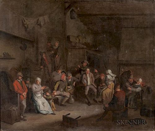 Manner of David Teniers the Younger (Dutch, 1610-1690)      Animated Tavern Scene