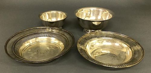 Two Sterling Silver Centerpiece Dishes
