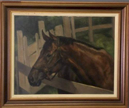 Oil on Canvas Equine Portrait "Eternal Flame"