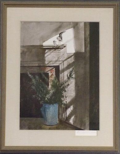Andrew Wyeth Hand Signed Print "Bird in the House"