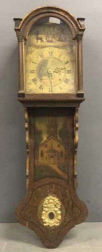 Dutch Wall Clock with Painted Dial