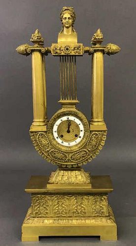 Fine French Fire-Gilt Mantel Clock