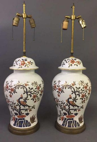Pair of Imari Style Table Lamps