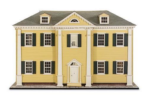 * An American Federal Style House, Height 37 x width 57 x depth 37 inches.