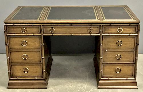 Chinese Chippendale Style Executive Desk
