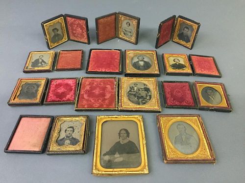 Collection of Twelve Tin Type Portraits