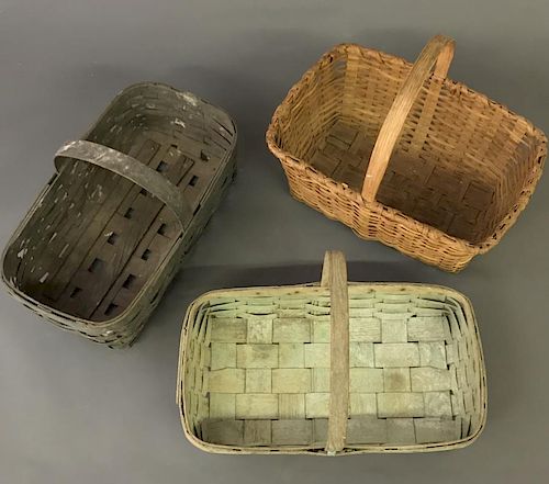 Three Splint-Wood Baskets