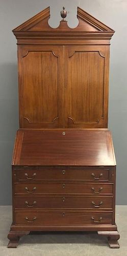 Chippendale Style Mahogany Secretary Bookcase