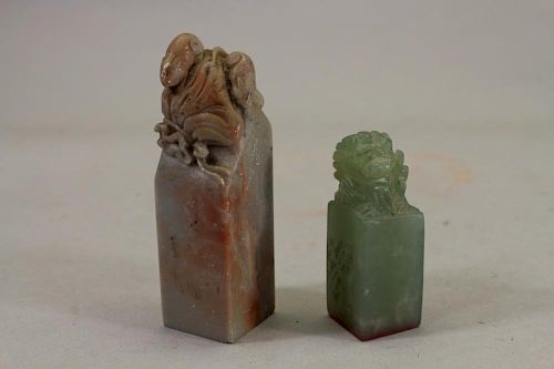 (2) Chinese Carved Stone Seals