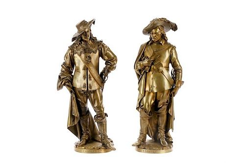 Pair, Bronze Figural Sculptures, Carrier Belleuse