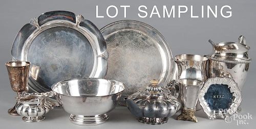 Large group of silver plate.