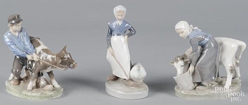 Three Royal Copenhagen figurines