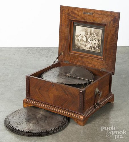 Polyphon disc music box, late 19th c.