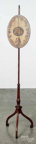 Regency pole screen, early 19th c.