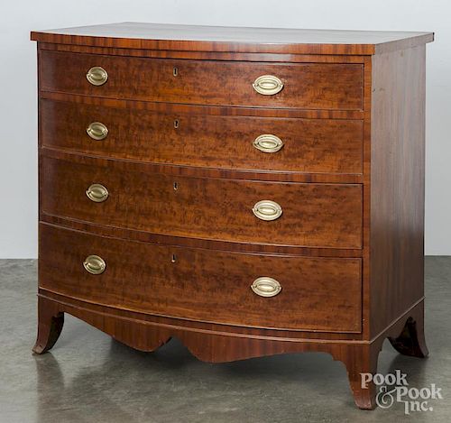 Pennsylvania Federal mahogany bowfront chest