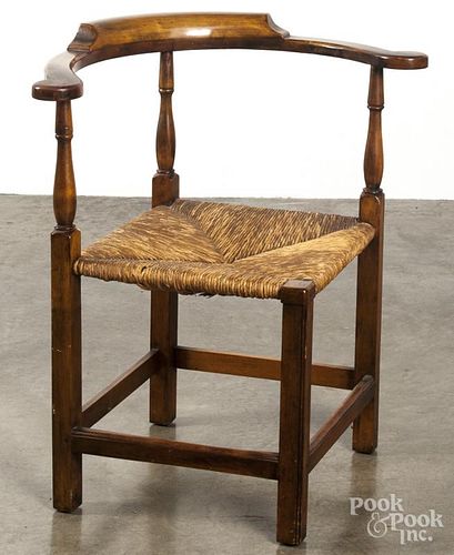 New England maple corner chair, mid 18th c.