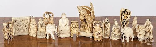 Collection of Japanese Meili period carvings