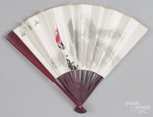 Chinese watercolor fan.